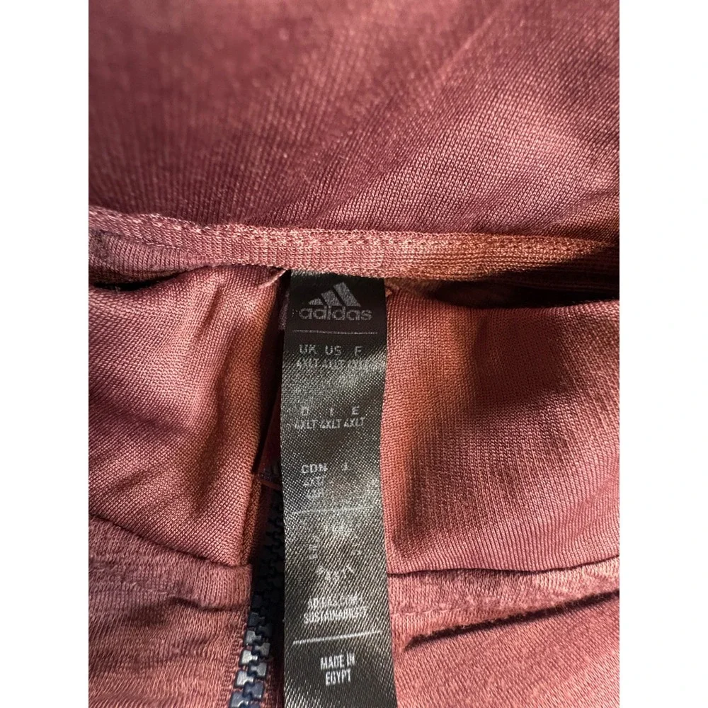 Adidas Mens 4XLT COLD.RDY Quarter Zip Pullover Burgundy Mock Neck Active Top